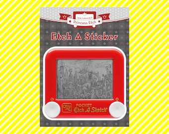 Jurassic Jungle Etch A Sketch Art Sticker