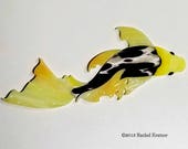 Precut Stained Glass Kit KOI FISH Art Mosaic Inlay - Tile Pond Stepping Stone Table Mural