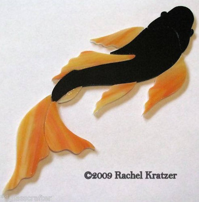 Precut KOI FISH Stained Glass Craft Kit Mosaic Inlay Water Etsy