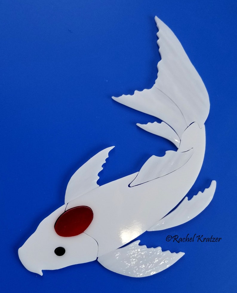 Precut Koi Stained Glass Mosaic Tile Supply Craft Kit Etsy