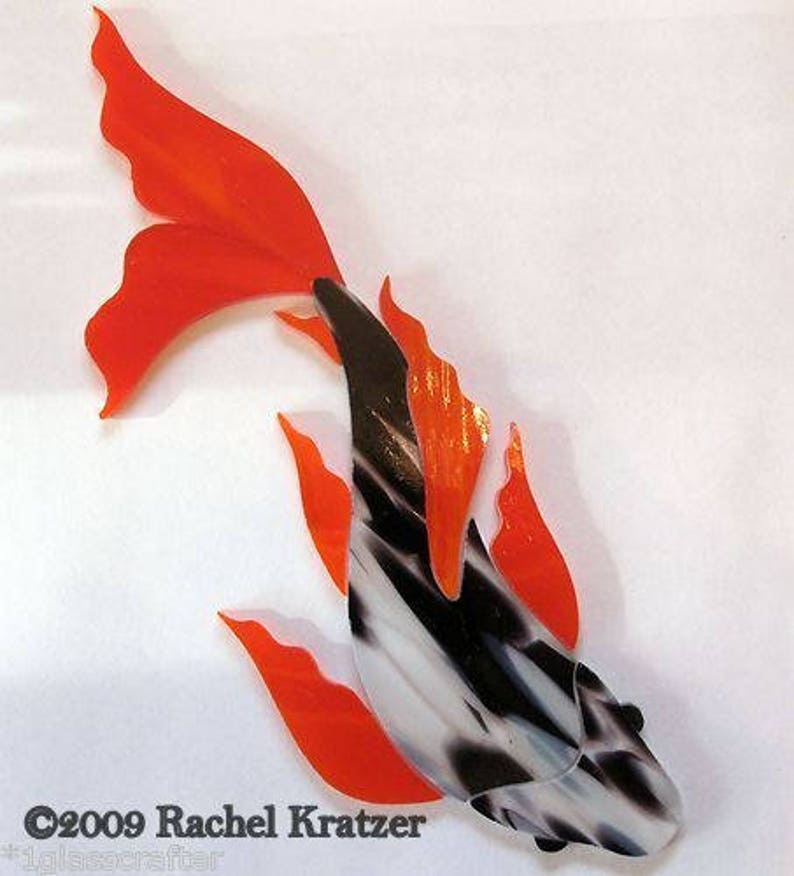 Precut KOI FISH Stained Glass Craft Kit Mosaic Inlay Water Etsy