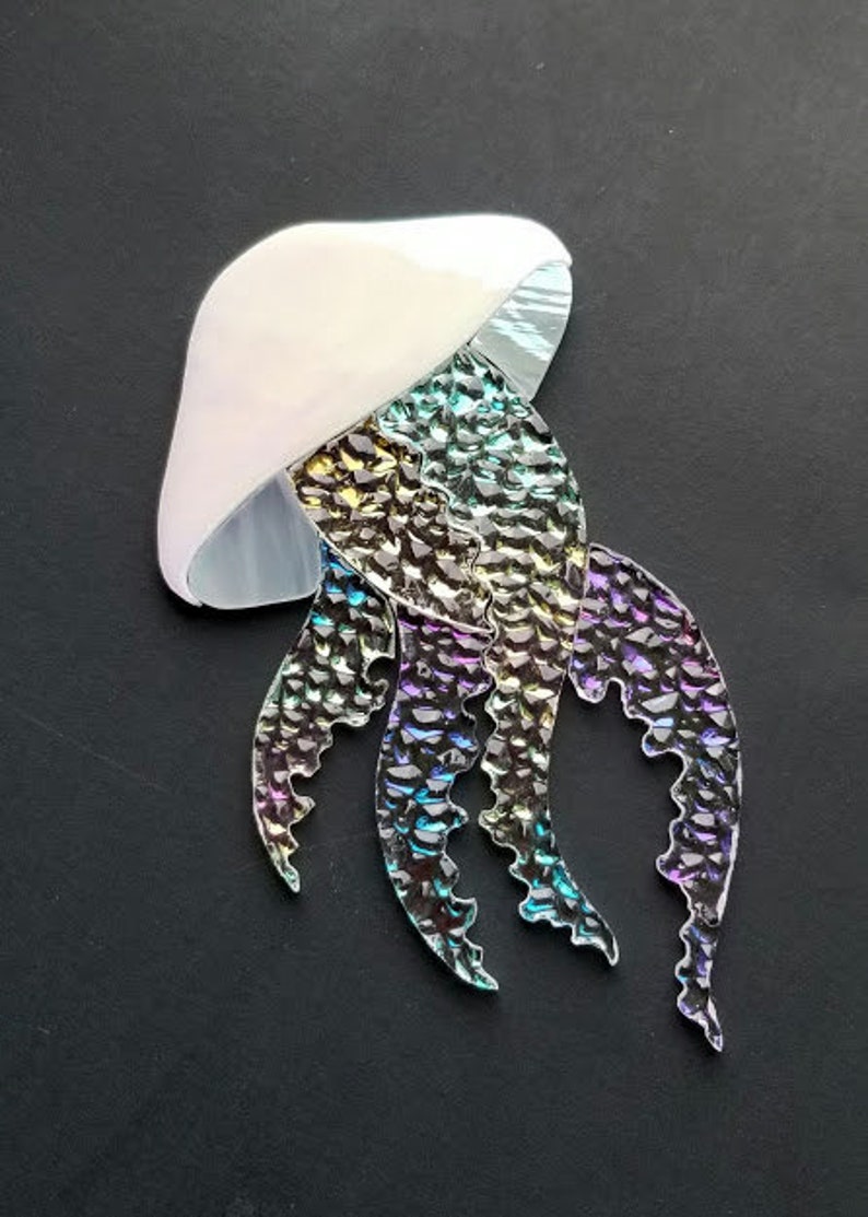 JELLYFISH Mosaic Stained Glass Art Craft Kit IRIDESCENT Etsy