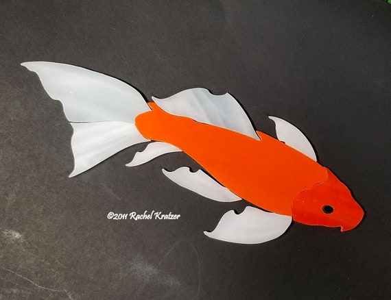 Stained Glass Koi Fish Precut Art Kit Water Garden Pond Etsy Stained Glass Koi Fish Precut Art Kit Water Garden Pond Etsy