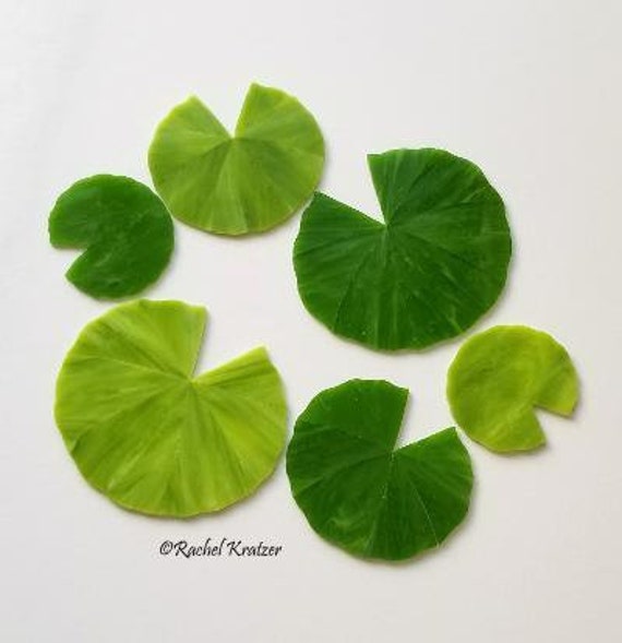 Precut Stained Glass Mosaic Lily Pad Supply Craft Kit Art Zen Etsy