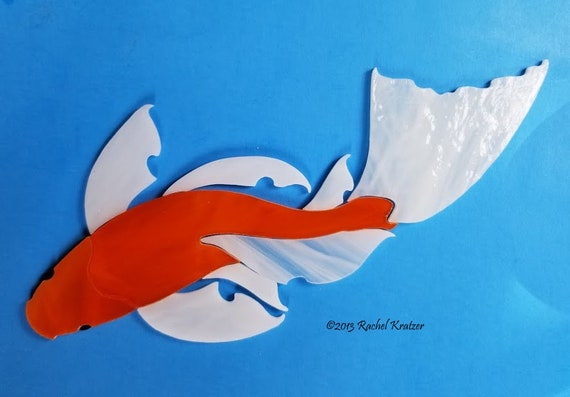 Koi Fish Pin Button 1\u201d