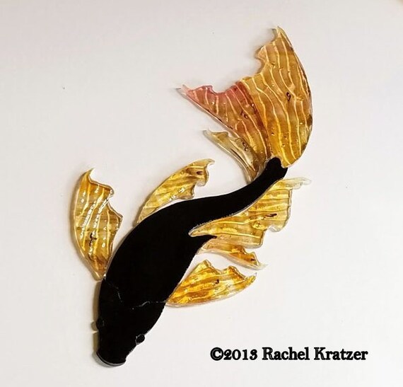 KOI FISH Precut Stained Glass Art Kit Water Garden Pond Etsy