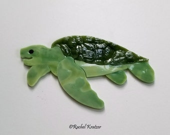 Sea Turtle Precut Stained Glass Art Craft Kit - Seascape, Coral Reef Mosaic Inlay, Coastal, Beach, Nautical Wall Art, Decor