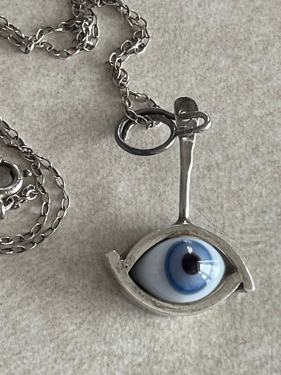 Evil Eye Necklace Sterling Silver