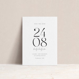 Minimalista Save the Date Template, Save the Date for Modern Wedding, Annuncio di matrimonio stampabile, Modificabile Save our Date, Ever After Set