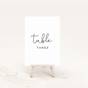 Simple Table Numbers Template, Table Numbers for Minimalist Wedding, Printable Table Decor, Wedding Reception Printables, Love Always Set