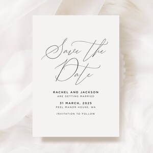 Elegante Save the Date Vorlage, Hochzeit Ankündigung Minimalistische Hochzeit, Save the Date Karte druckbar, Modern Save our Date, Märchen Set