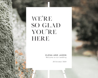 Modern Wedding Welcome Sign, Printable Template, Minimalist, Wedding Signs, Lovely Set