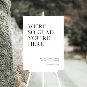 Modern Wedding Welcome Sign, Printable Template, Minimalist, Wedding Signs, Lovely Set