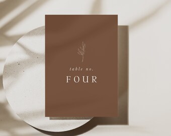 Koperen tafelnummers sjabloon, tabelnummers voor Boho bruiloft, afdrukbare tafel decor, bruiloft receptie printables, in liefde set