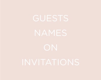 Guest's Names