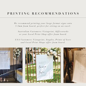 Greenery Wedding Welcome Sign, Watercolour, Printable Template, Wedding Signs, Olive Branch Set image 7
