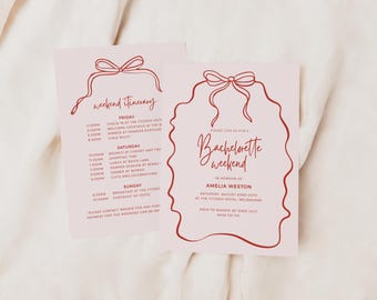 Vrijgezellenfeest uitnodiging roze rood, vrijgezellenweekend, instant download uitnodigingssjablonen, uitnodiging kippenfeestje, afdrukbare sjablonen, EVIE