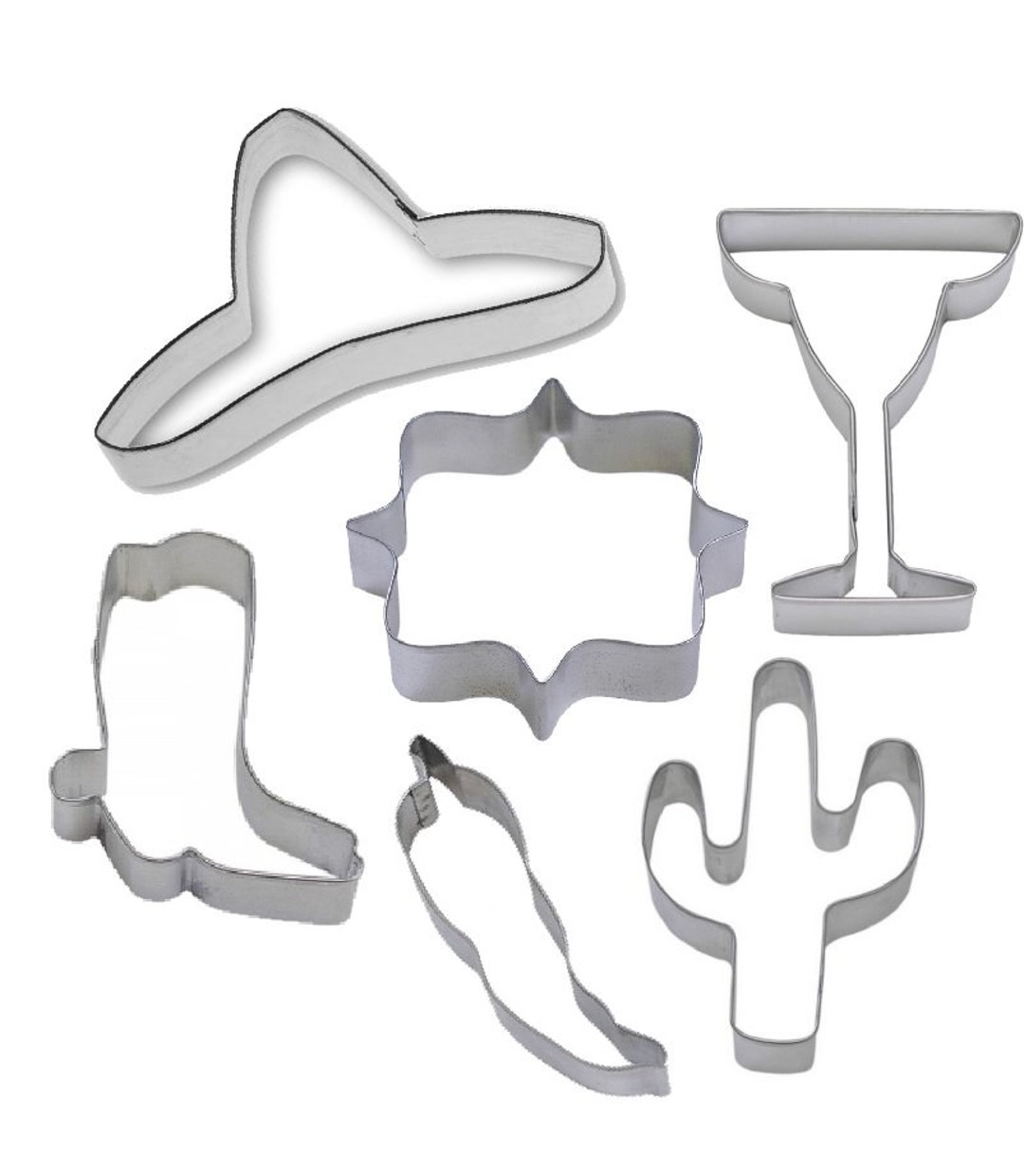 Mexican Fiesta Cookie Cutters, Set of 6 Etsy