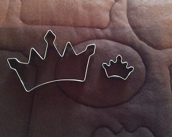 Crown Cookie Cutter, set of 2, Large and Mini