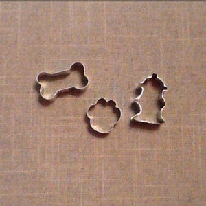 Mini Dog Cookie Cutters, Set of 3