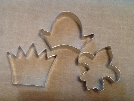 Mardi Gras Cookie Cutters, Set of 3, Fleur de Lis, Jester Hat, Crown