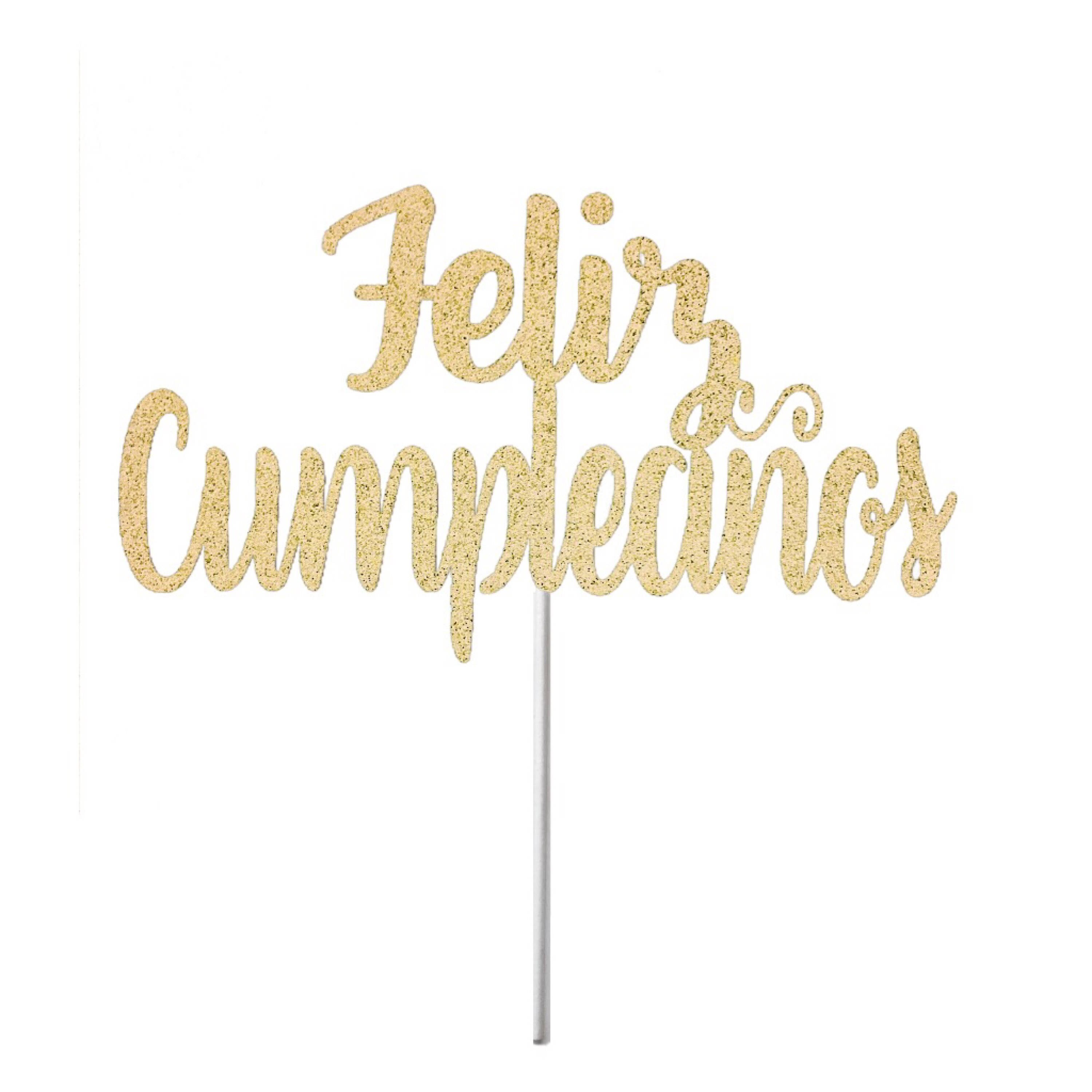 Feliz Cumpleaños Cake Topper Spanish Happy Birthday Cake Etsy