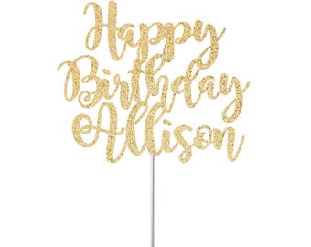 Custom Happy Birthday Cake Topper, Birthday Crown, Birthday Cake, Birthday Party, Birthday Banner, Birthday Candle, Candle, Birthday Topper