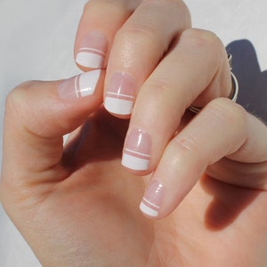 White Piper Heat Activated Nail Wraps