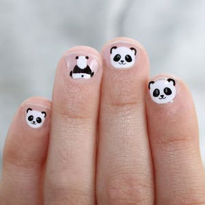 Panda Kids Heat Activated Nail Wraps