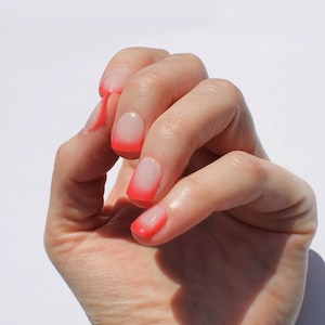 Coloring Changing Sunset Semi-Cured Nail Wraps
