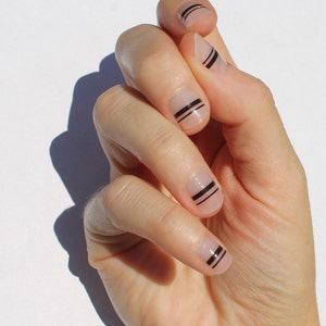 Black Mia Heat Activated Nail Wraps