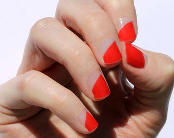 Poppy Modern French Heat Activated Nail Wraps