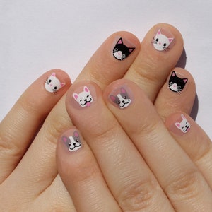 Cats vs Dogs Kids Nail Wraps image 1