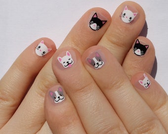 Cats vs Dogs Kids Nail Wraps