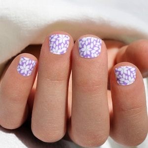 Lilac Flower Kids Nail Wraps