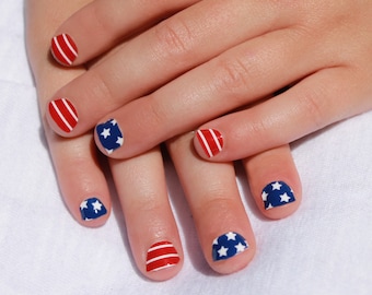 Stars & Stripes Kids Nail Wraps