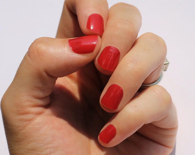 Solid Siena Red Heat Activated Nail Wraps