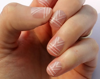 White Cali Heat Activated Nail Wraps