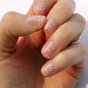 White Cali Heat Activated Nail Wraps image 1