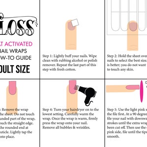 White Cali Heat Activated Nail Wraps image 4