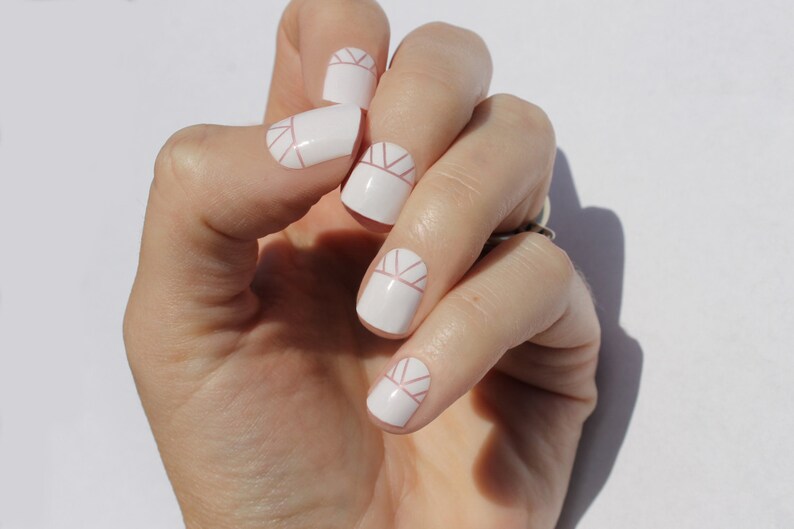 White Indio Nail Wraps Etsy
