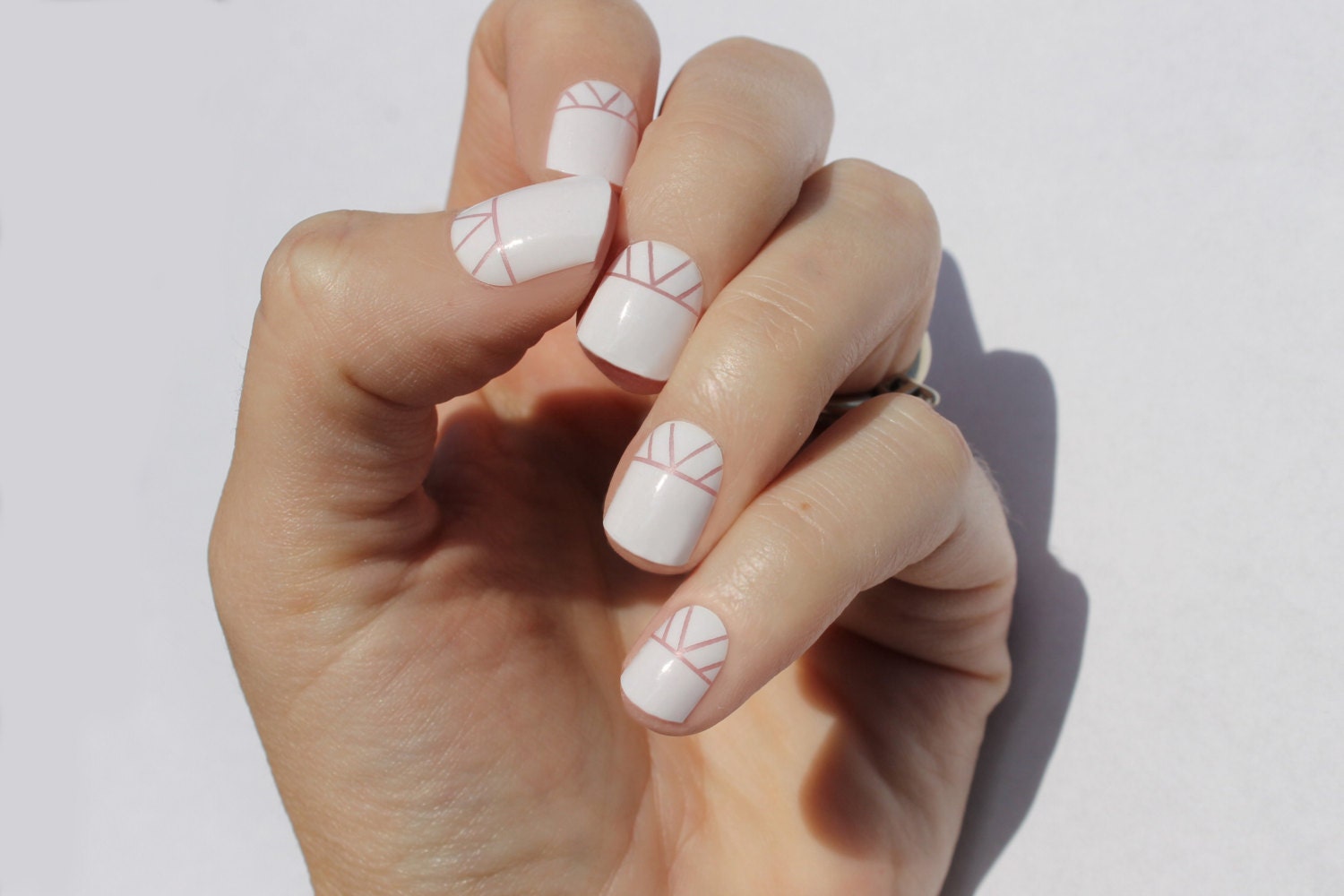 White Indio Heat Activated Nail Wraps Etsy