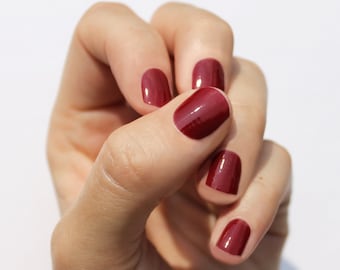 Solid Wine Heat Activated Nail Wraps