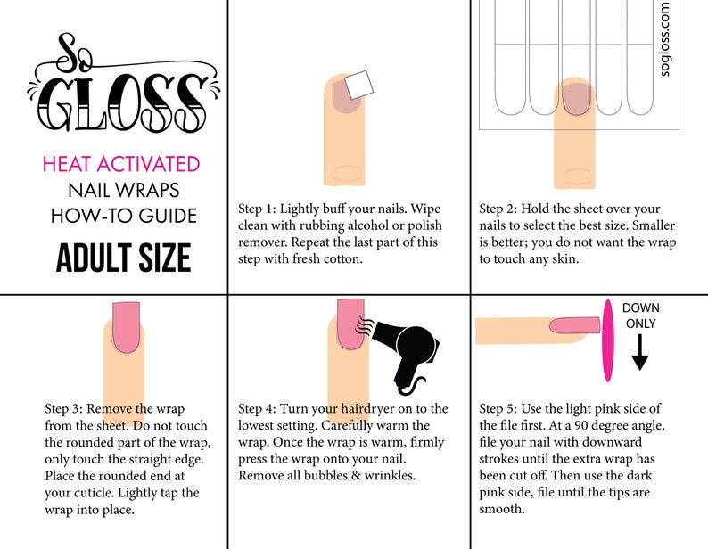 Pink Lola Heat Activated Nail Wraps image 4