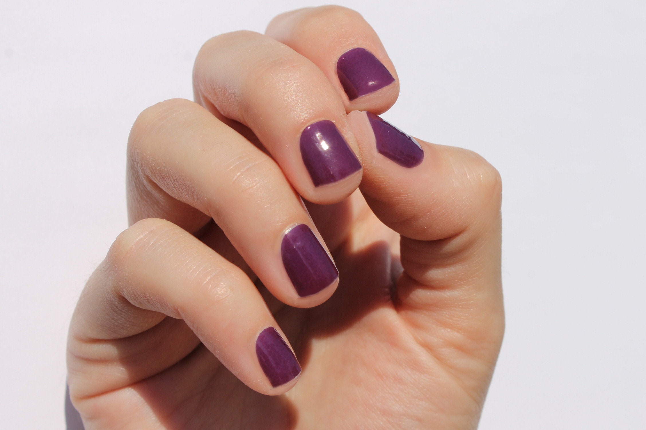 Solid Plum Heat Activated Nail Wraps Etsy Sweden