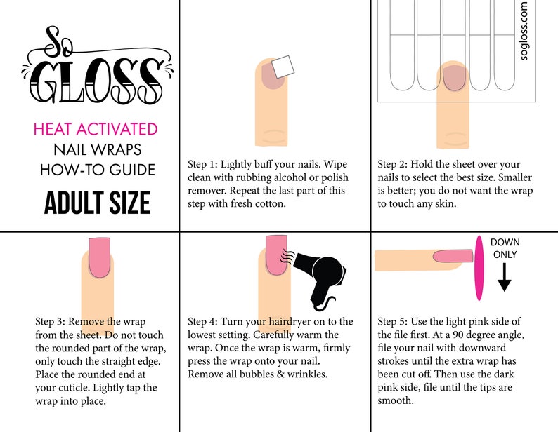 Solid Wine Heat Activated Nail Wraps image 4
