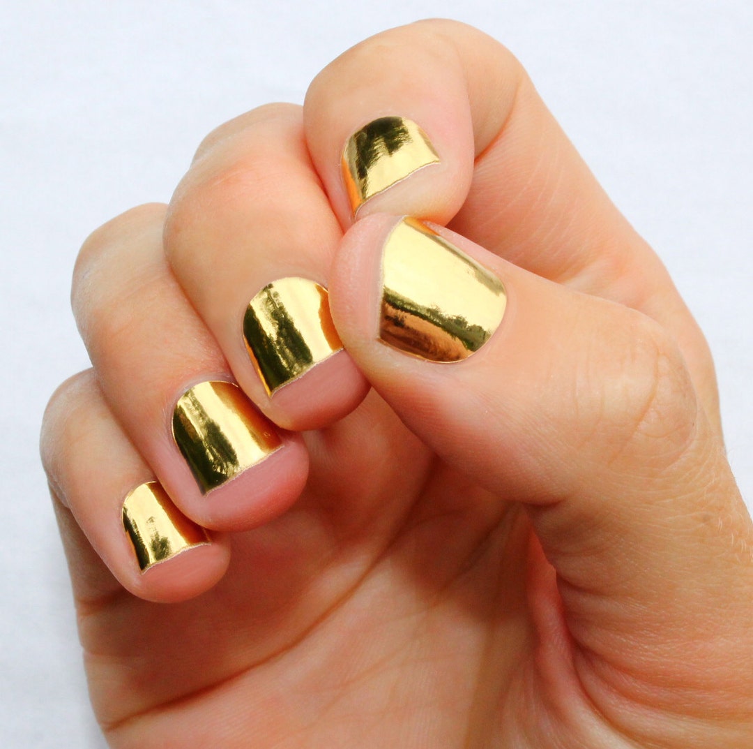 10pc Gold foil Nail Art LACE Sally mesh Wraps Polish salon net