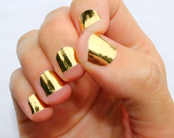 Solid Gold Heat Activated Nail Wraps