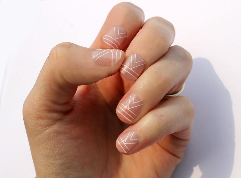 White Cali Heat Activated Nail Wraps image 1