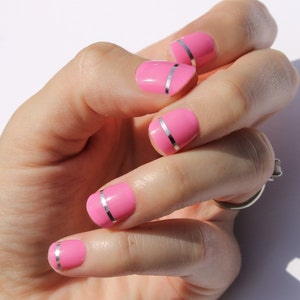Pink Lola Heat Activated Nail Wraps